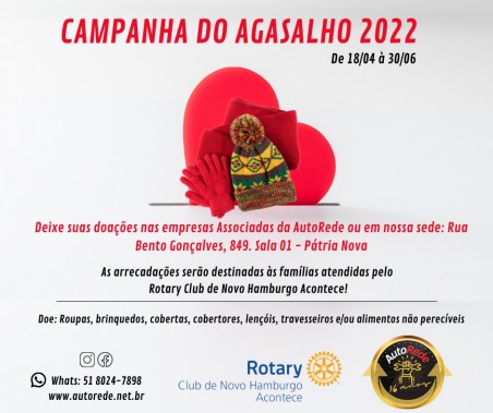 Campanha do Agasalho em Parceria com o Rotary Club Novo Hamburgo Acontece