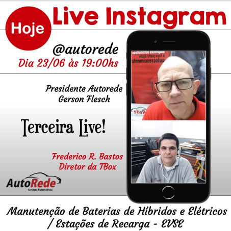 3ª Live Com Frederico Bastos -  Manutenção de Baterias Híbridas e Elétricas